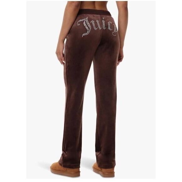 Juicy Couture Y2K Velour Sweatpants Embellished Pants Black Cherry NWT Size XL